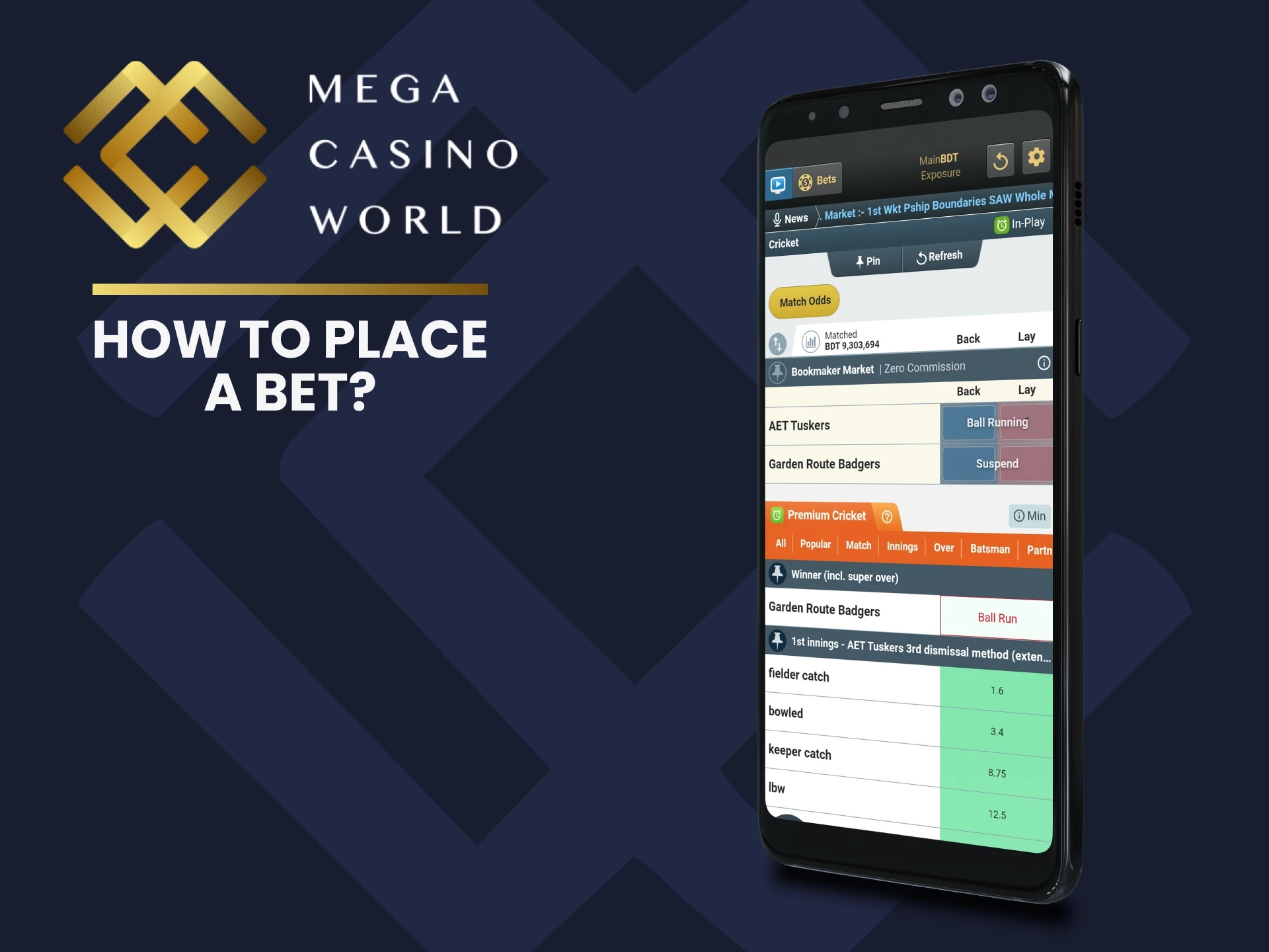 Learn how to bet with the MCW app.