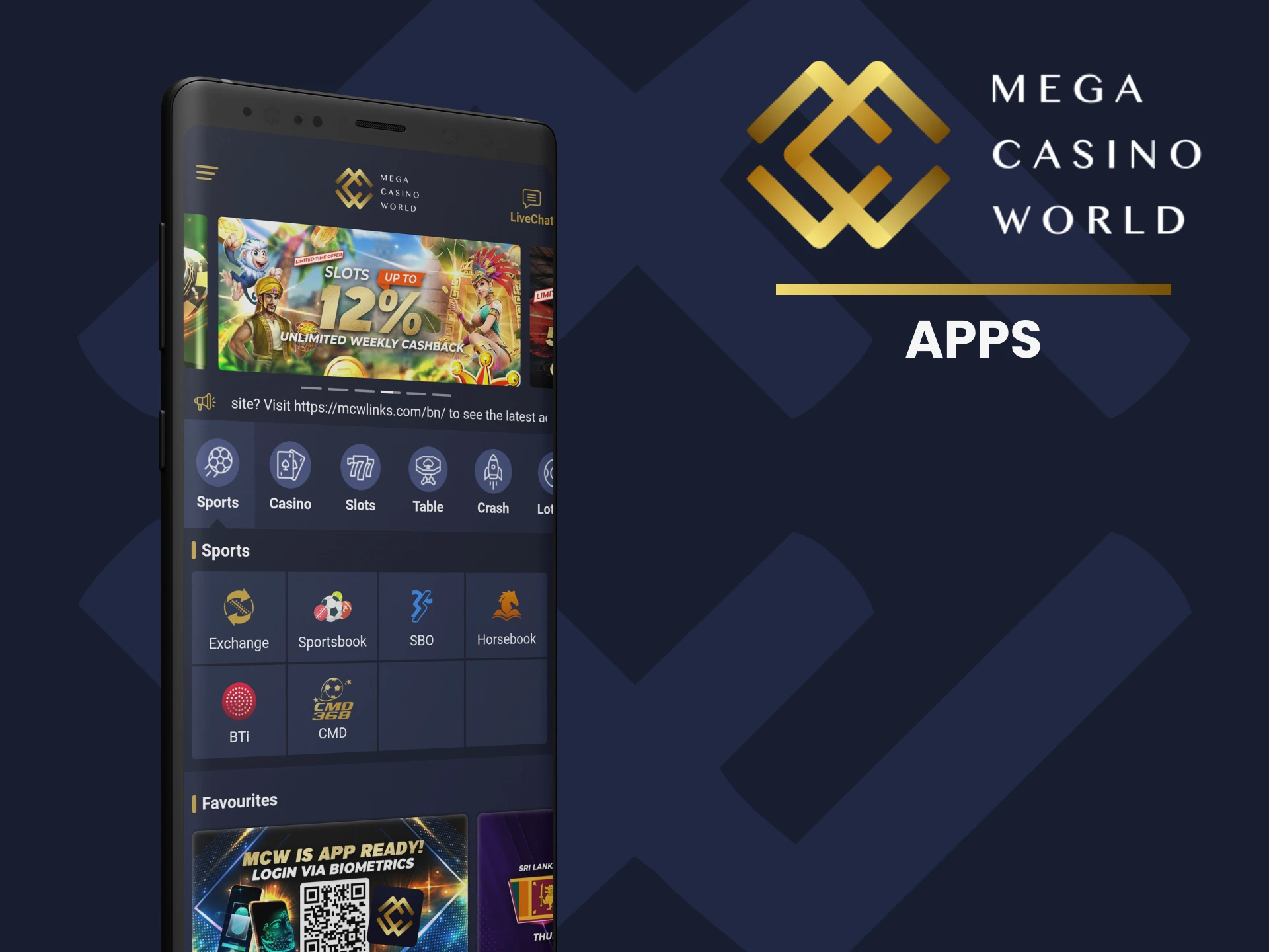 Try out the handy betting app at MCW.