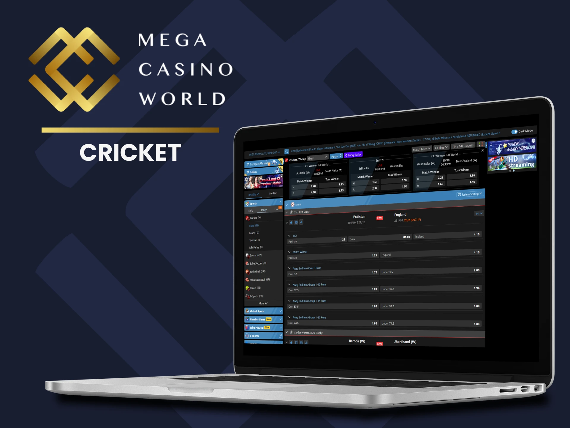 Bet on your favorite cricket teams with MCW.