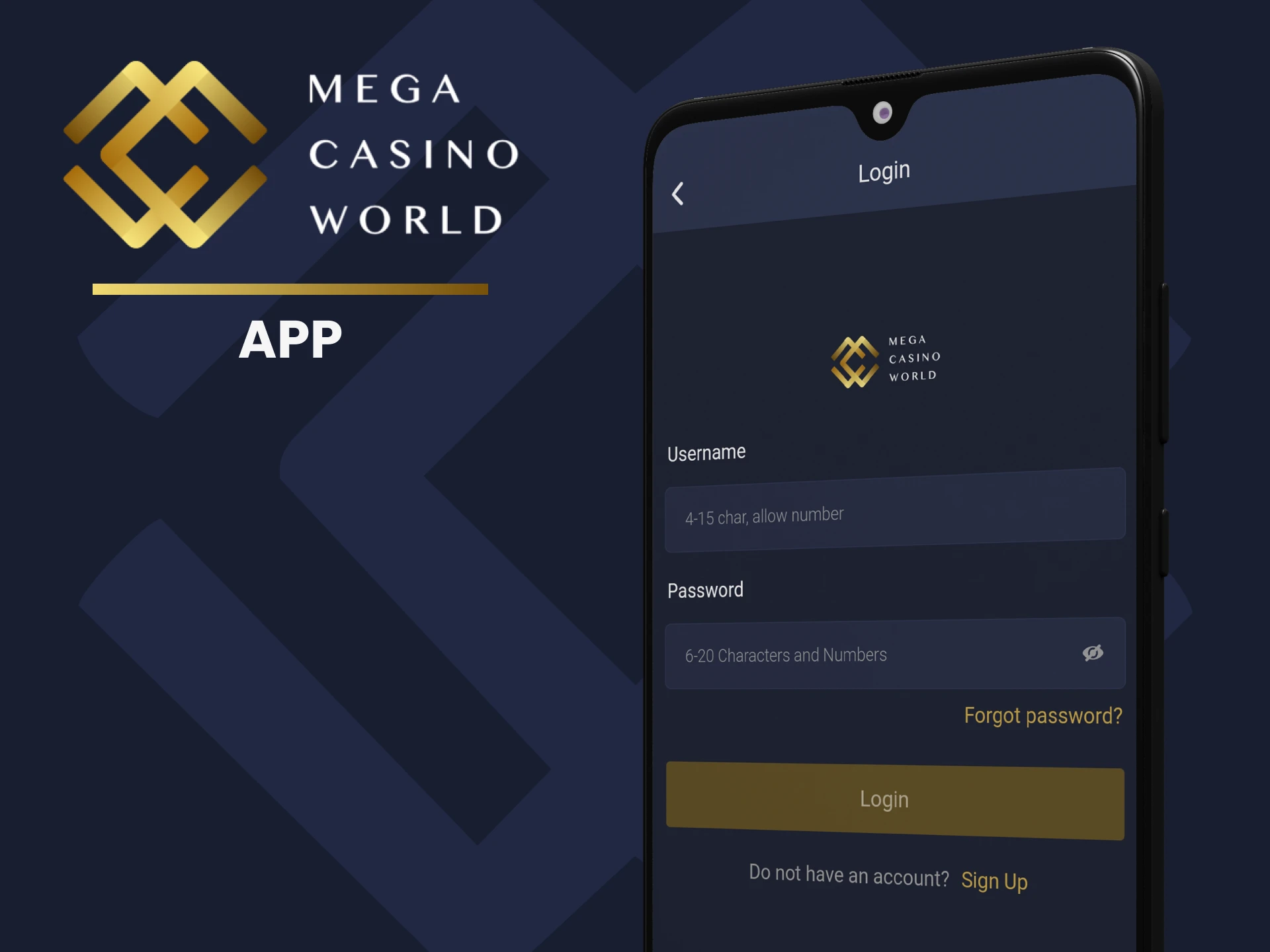 Log in to your account after installing the MCW app.