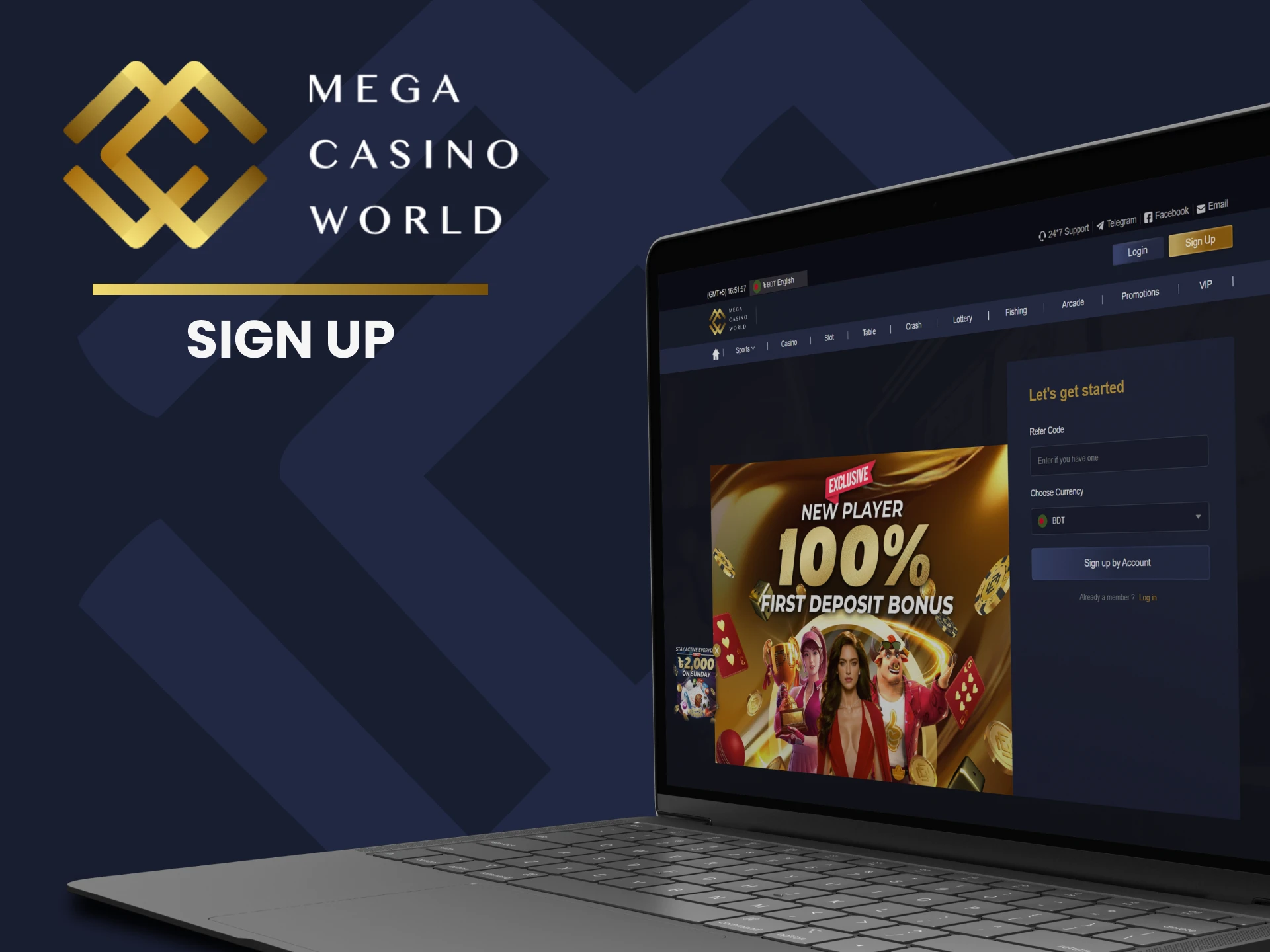 Create a personal account to start playing MCW.