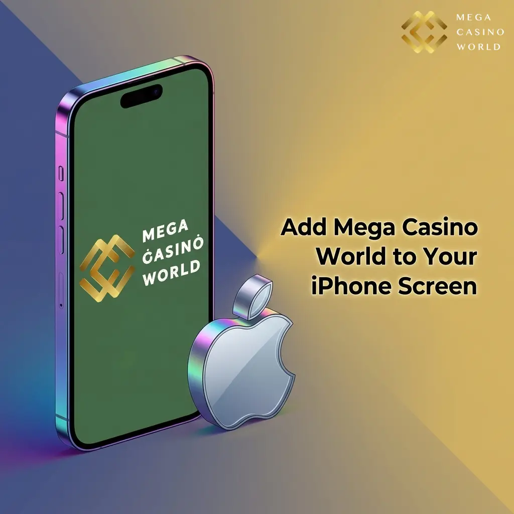 Steps to add Mega Casino World PWA to iPhone home screen via Safari iOS 13 or later