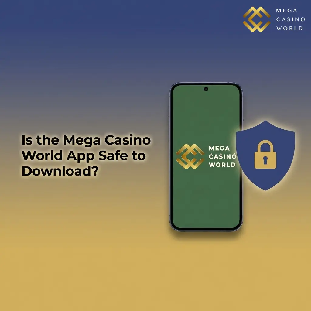 Mega Casino World app safety features including SSL encryption and Curacao gaming licence for secure downloads