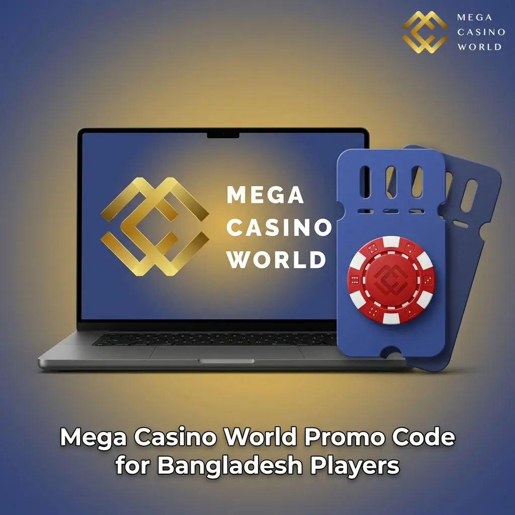 Mega Casino World promo code field on sign-up form for Bangladesh players activating welcome bonus rewards