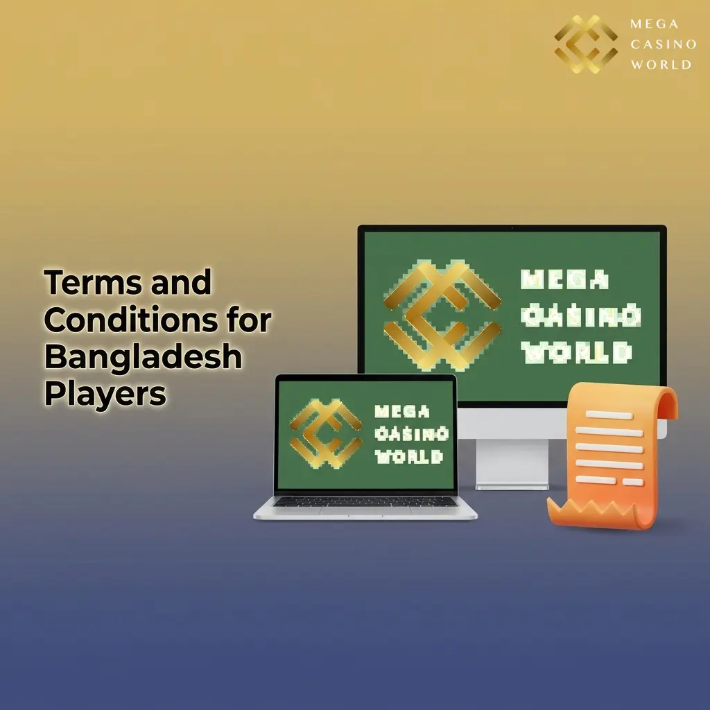 Mega Casino World Bangladesh terms and conditions covering accounts, age rules, bonuses, withdrawals, and prohibited activity
